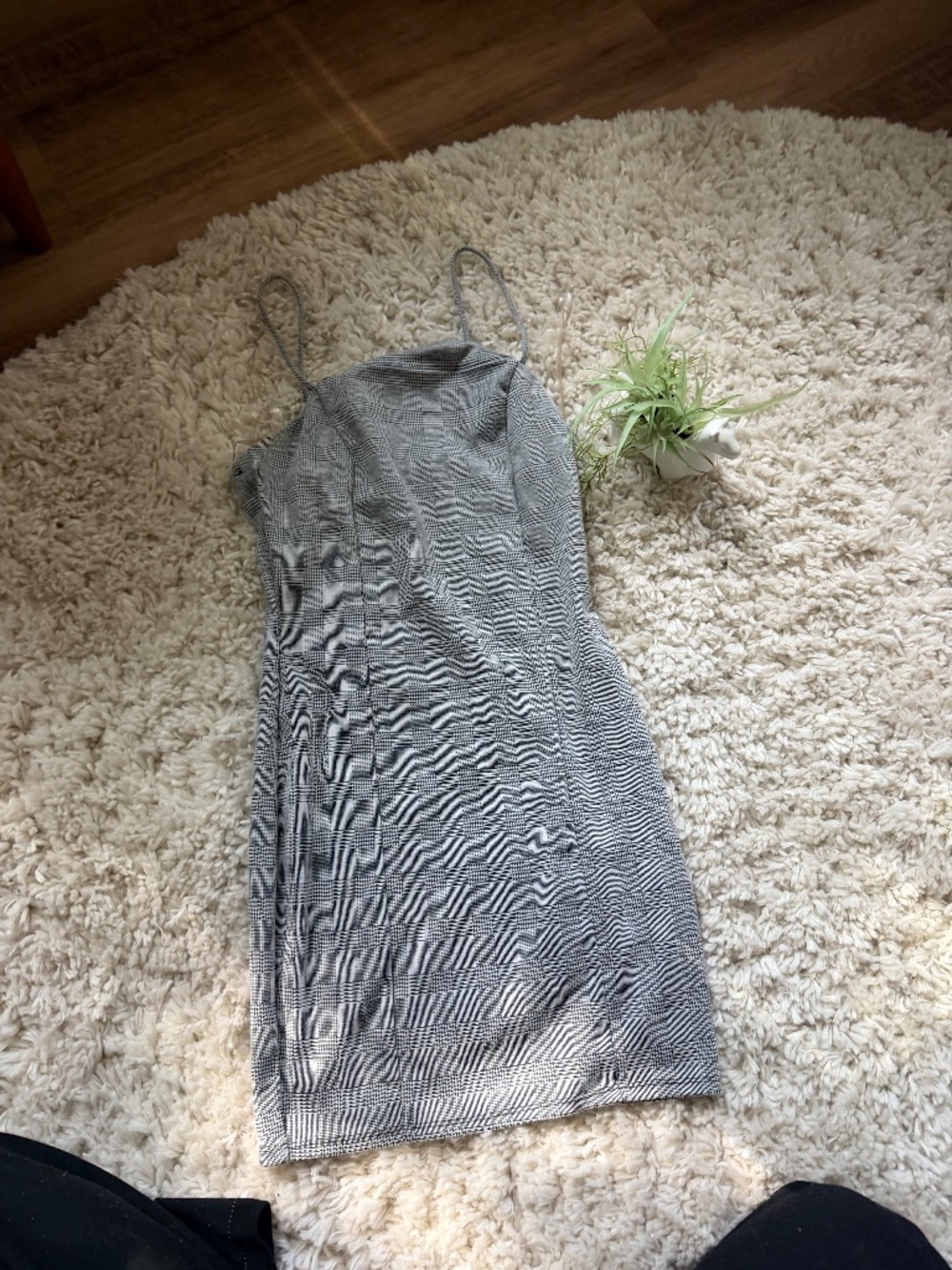 Blashe plaid Mini sophisticated going out beautiful Dress in Gray Size Medium dr